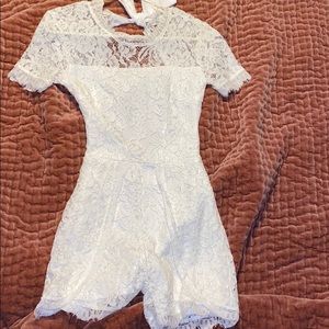 White lace romper